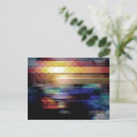 カラーの抽象幾何学 ポストカード (スタンド正面)