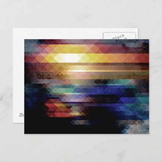 カラーの抽象幾何学 ポストカード (正面/裏面)