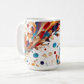 カラーの波の流れ コーヒーマグカップ (正面左)