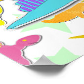 カラーの漫画恐竜ポスター ポスター (角)