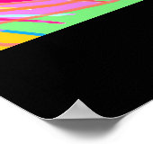 カラーの点滅するアートデコールポスターブラック ポスター (角)