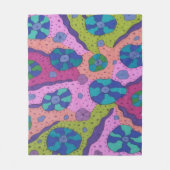 カラーの爆発抽象芸術スケッチ フリースブランケット (正面)