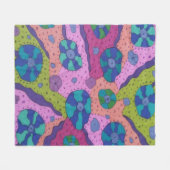 カラーの爆発抽象芸術スケッチ フリースブランケット (正面(横))