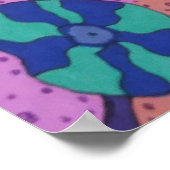 カラーの爆発抽象芸術スケッチ ポスター (角)