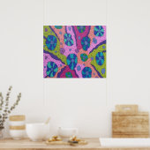 カラーの爆発抽象芸術スケッチ ポスター (キッチン)