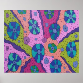 カラーの爆発抽象芸術スケッチ ポスター