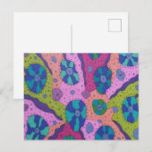 カラーの爆発抽象芸術スケッチ ポストカード (正面/裏面)