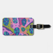 カラーの爆発抽象芸術スケッチ ラゲッジタグ (正面横)