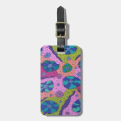 カラーの爆発抽象芸術スケッチ ラゲッジタグ (正面縦)