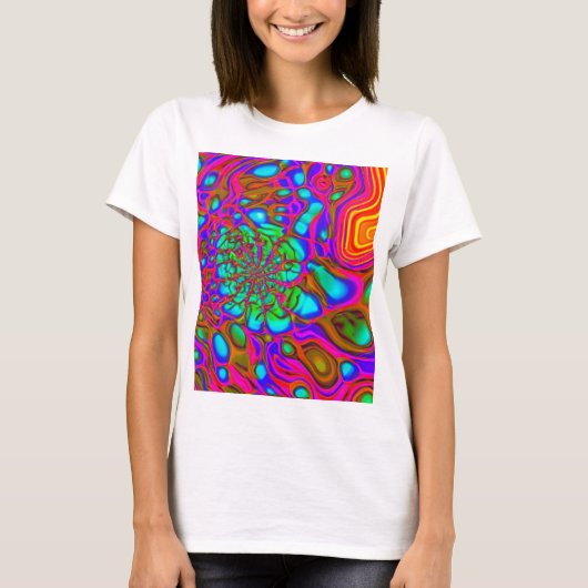 カラーの絞り染めブラスト Tシャツ (正面)