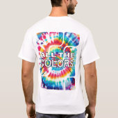 カラーの絞り染め Tシャツ (裏面)