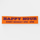 カラーの背景のみ – オレンジ+アイディア 横断幕 (横)