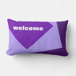 カラーの背景のみ – 紫+アイディア ランバークッション