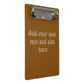 カラーの背景のみ – 茶色+アイディア ミニクリップボード (アングル)