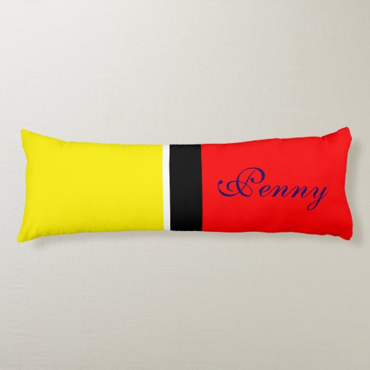 カラーの背景のみ – 赤色+アイディア ボディピロー (正面)