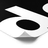 カラーの背景のみ – 黒+アイディア ポスター (角)