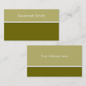 カラーの背景のみ – khki +アイディア 名刺 (正面/裏面)