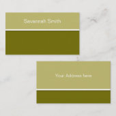 カラーの背景のみ – khki +アイディア 名刺 (正面/裏面)