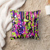 カラーの落書き クッション (ブランケット)