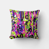 カラーの落書き クッション (正面)