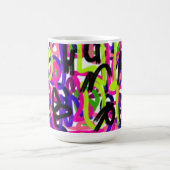 カラーの落書き コーヒーマグカップ (中央)