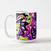 カラーの落書き コーヒーマグカップ (左)