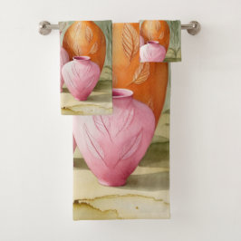 カラーの調整 | 花瓶芸術的の水彩 バスタオルセット