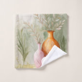 カラーの調整 | 花瓶芸術的の水彩 バスタオルセット (ウォッシュタオル)