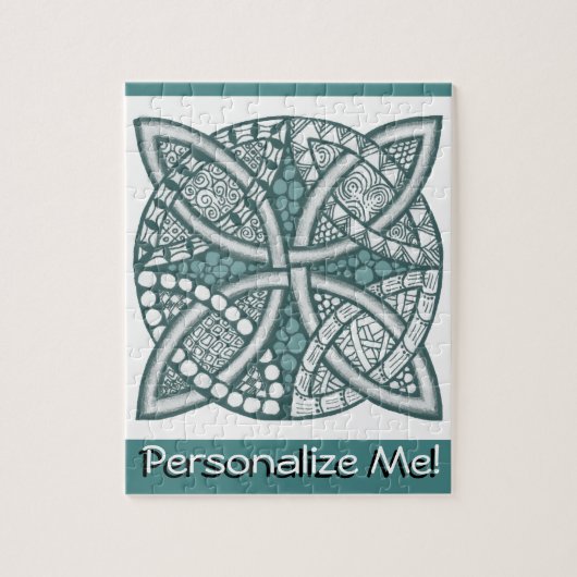 カラーの選択ケルト結び目模様装飾パターン ジグソーパズル (縦)