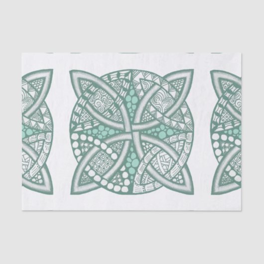 カラーの選択ケルト結び目模様装飾パターン 薄葉紙 (正面)