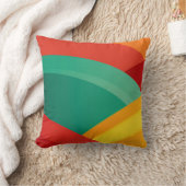 カラーの鮮やか円弧 クッション (ブランケット)