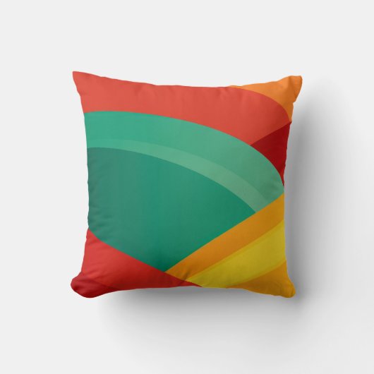 カラーの鮮やか円弧 クッション (正面)