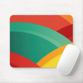 カラーの鮮やか円弧 マウスパッド (マウス)