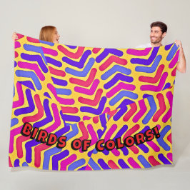 カラーの鳥フリースブランケット フリースブランケット