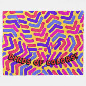 カラーの鳥フリースブランケット フリースブランケット (正面(横))