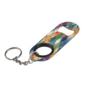 カラーはっきりしたステンドグラス キーホルダー栓抜き (正面アングル)