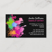 カラーはっきりしたスプラッシュメイクアップアーティスト 名刺 (裏面)