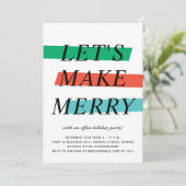 カラーはっきりしたハイライトホリデーパーティー招待状 招待状 (スタンド正面)