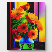 カラーはっきりしたフローラ芸術的ブーケ卓上 フォトプラーク (正面)