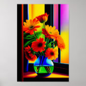 カラーはっきりしたフローラ芸術的ブーケ ポスター (正面)