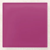 カラーはっきりしたブロックウェディング招待 – マゼンタ ガラスコースター (正面)