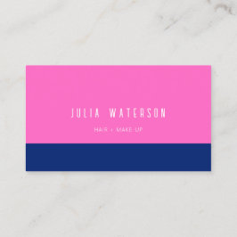 カラーはっきりしたブロック – ピンクとブルー、ロゴなし 名刺