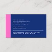 カラーはっきりしたブロック – ピンクとブルー、ロゴなし 名刺 (正面)