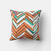 カラーはっきりしたヘリンボーンシェブロンパターン クッション (裏面)