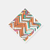 カラーはっきりしたヘリンボーンシェブロンパターン スタンダードカクテルナプキン (角)