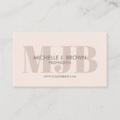 カラーはっきりしたモノグラムプロフェッショナルソーシャルアカウント 名刺 (正面)