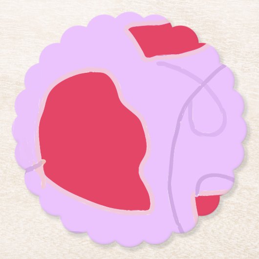 カラーはっきりした植物性紙コースター ペーパーコースター (正面)