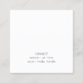 カラーはっきりした（ばちゃばちゃ）跳ねる正方形ジュエリー表示カード スクエア名刺 (裏面)