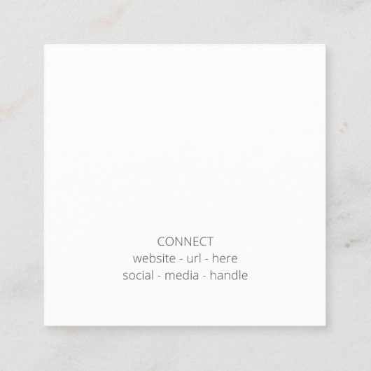 カラーはっきりした（ばちゃばちゃ）跳ねる正方形ジュエリー表示カード スクエア名刺 (裏面)