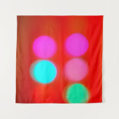 カラーぼやけ抽象芸術赤の背景《写真》ぼけ味 タペストリー (正面(横))